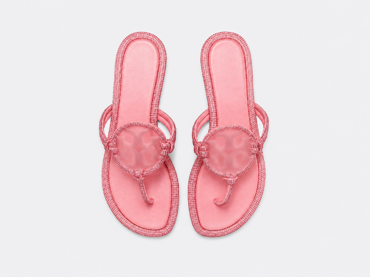 pink TB sandals